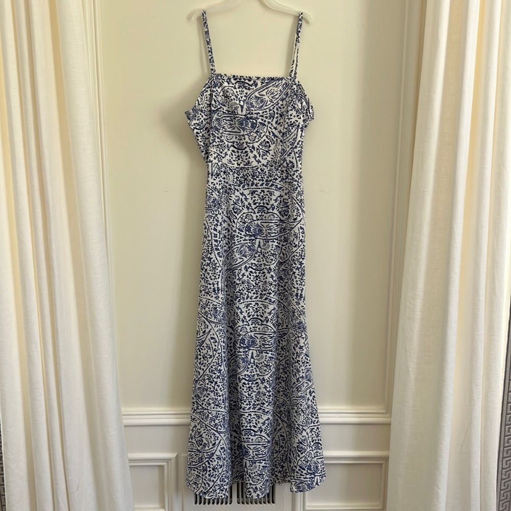 THML midi blue and white floral dress